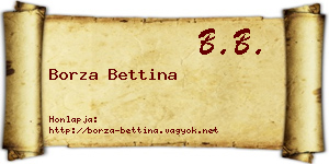 Borza Bettina névjegykártya